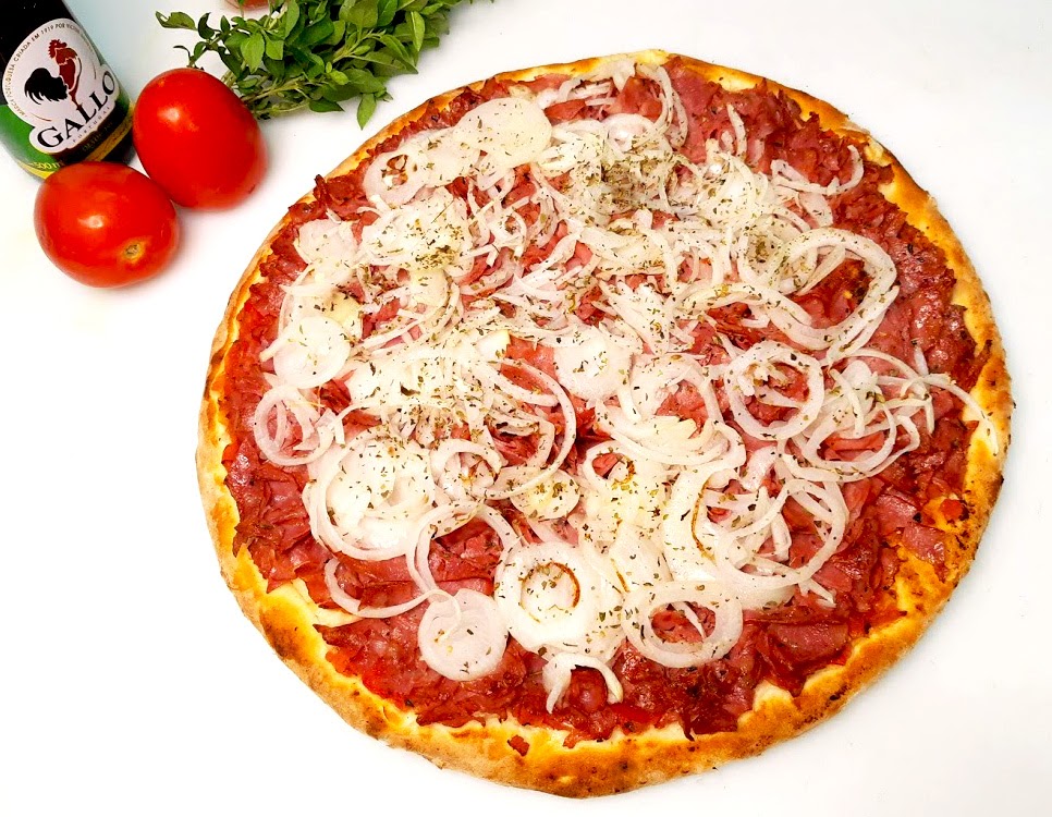 1/2 Franco com Catupiry - 1/2 Abobrinha: Super Pizza Pan - Mogi